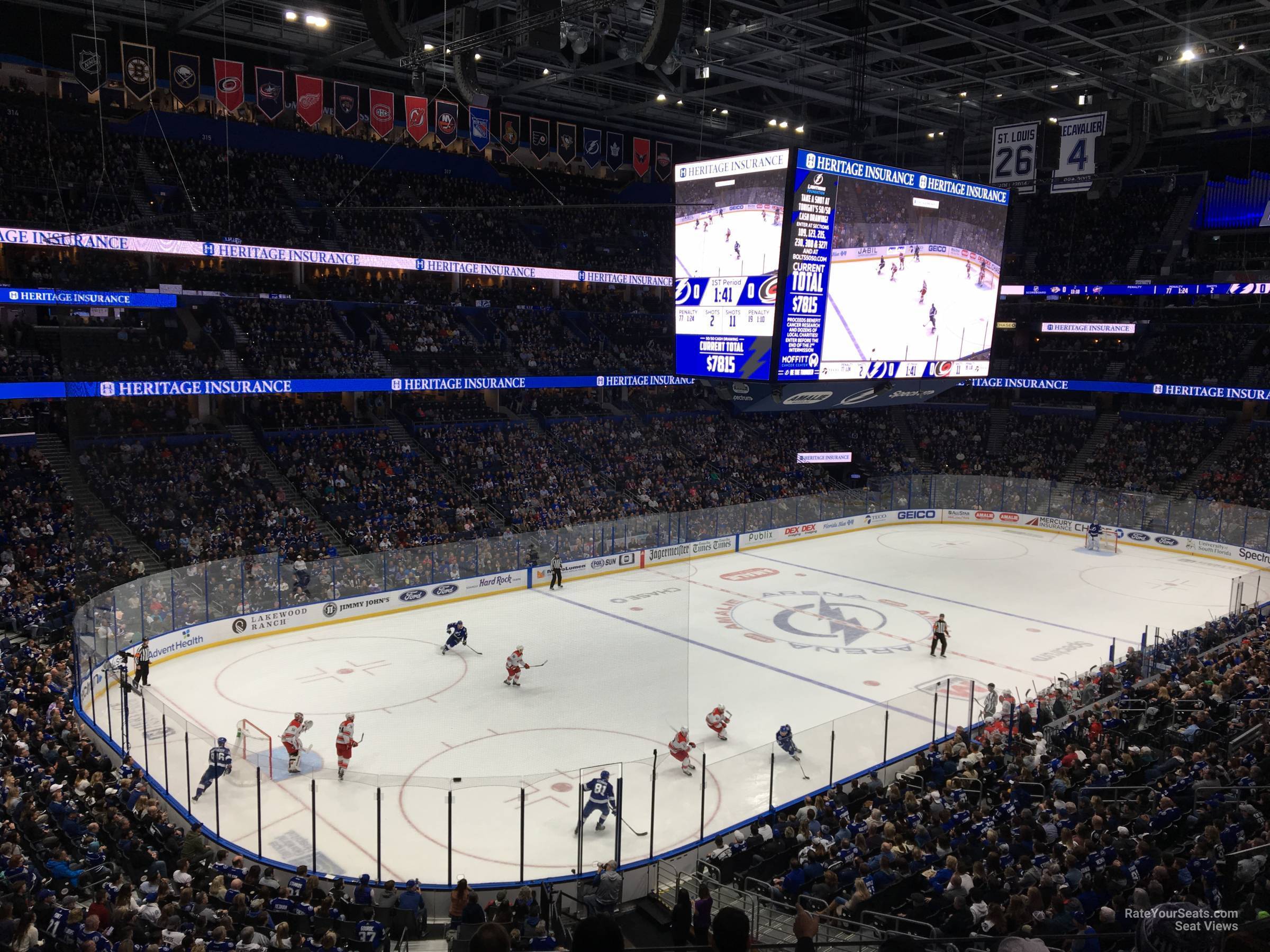 club 1, row d seat view  for hockey - amalie arena